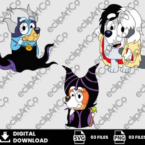 03 Clipart - Halloween Bluey Villains Png, Bluey Villains Svg