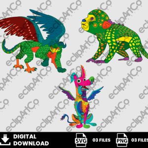 03 Clipart - Alebrijes Coco Png, Coco Svg, Coco Png, Halloween Svg, Land of the Dead