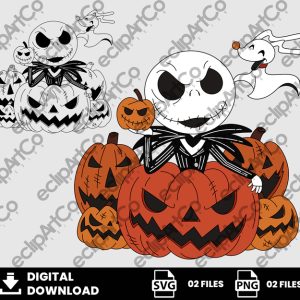 02 Clipart - Jack Skellington Halloween Svg, Jack Skellington Svg, Jack Skellington Png, Halloween Svg