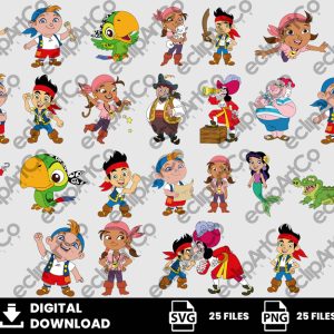 25 Clipart - Jake and The Never Land Pirates Svg, Captain Hook Svg, Jave Svg
