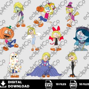 10 Clipart - Lizzie McGuire Halloween Svg, Lizzie McGuire Svg, Lizzie McGuire Png, Halloween Svg