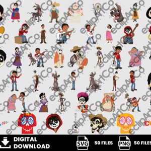 50 Clipart - Coco Svg, Coco Png