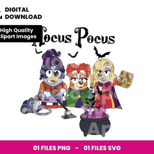01 Clipart - Hocus Pocus Bluey
