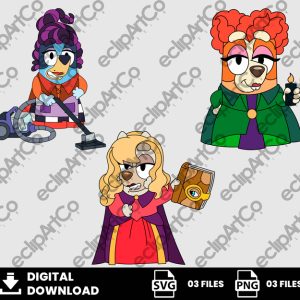 03 Clipart - Hocus Pocus Bluey Png, Hocus Pocus Bluey Svg, Halloween Bluey Png, Halloween Bluey Svg