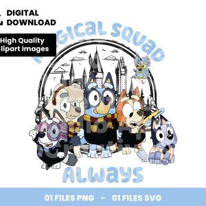 01 Clipart - Magical Squad Always Bluey Gryffindor