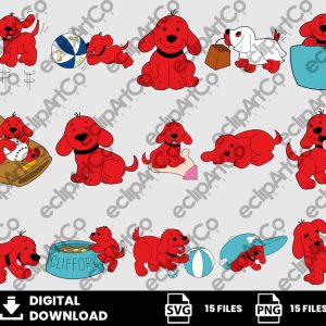 15 Clipart - Clifford Baby Png, Clifford Png, Clifford Svg, Baby Shower Png