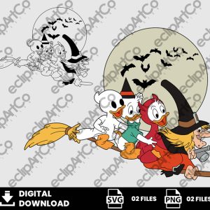 02 Clipart - Huey, Dewey, and Louie Halloween, Halloween Svg, Halloween Png