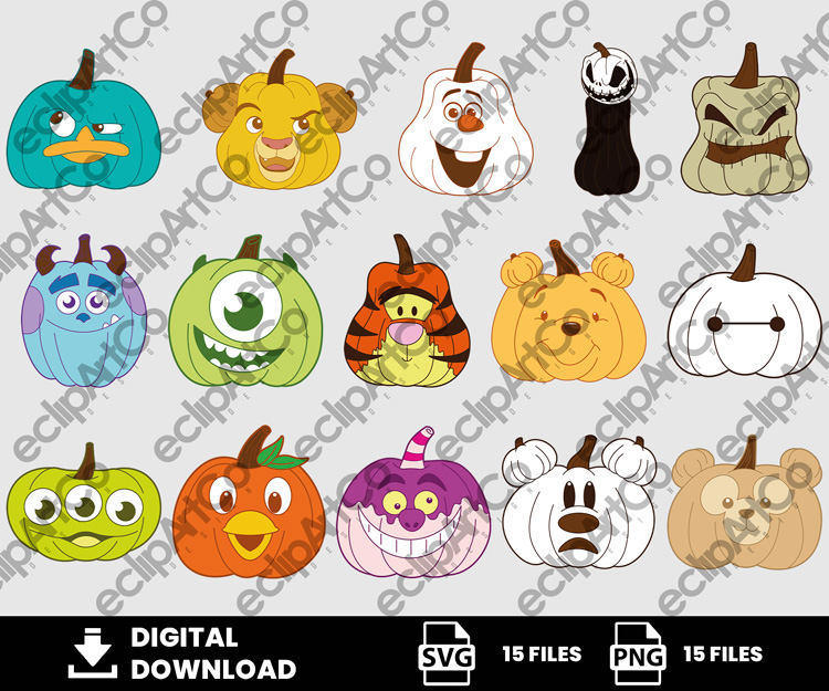 15 Clipart - Painted Pumpkins Disney Png, Pumpkins Png, Painted Pumpkins Mickey Png
