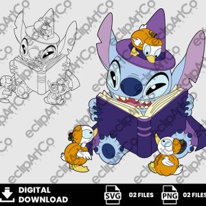 02 Clipart - Halloween Svg, Wizard Stitch Svg, Stitch Svg