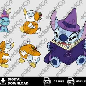 05 Clipart - Halloween Svg, Wizard Stitch Svg, Stitch Svg