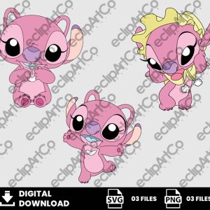 03 Clipart - Baby Angel Svg, Baby Angel Png, Baby Shower Svg, Stitch Baby Png
