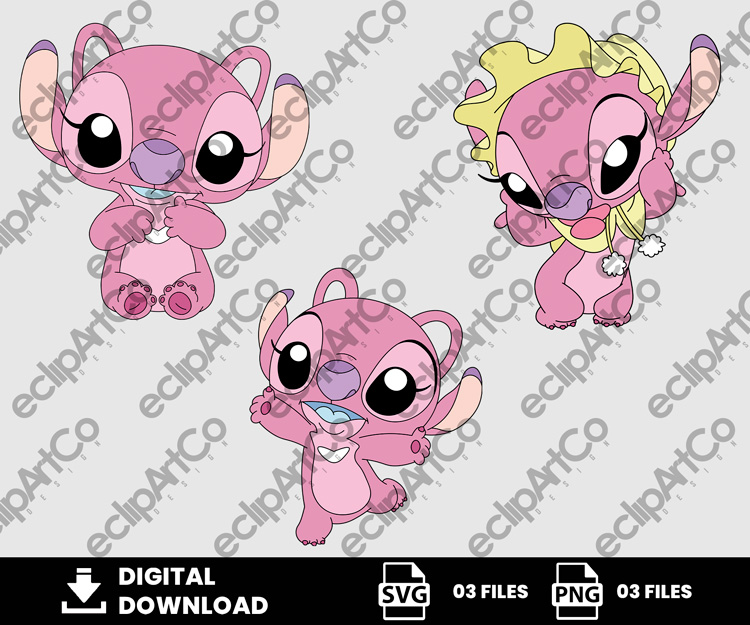 03 Clipart - Baby Angel Svg, Baby Angel Png, Baby Shower Svg, Stitch Baby Png