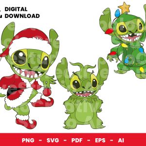 03 Clipart - Grinch Stitch