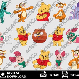15 Clipart - Me and Winnie the Pooh Png, Baby Pooh Png, Baby Shower Png