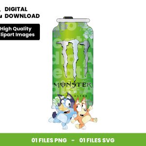 01 Clipart - Monster Green Bluey Svg, Bluey Svg