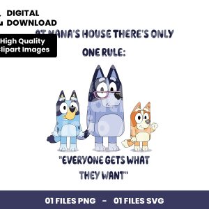 01 Clipart - Nana's House Bluey
