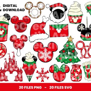 20 Clipart - Christmas Mickey