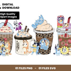 01 Clipart - Latte - Bluey