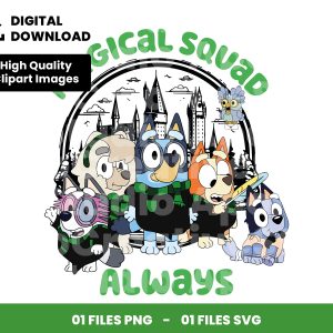 01 Clipart - Magical Squad Always Bluey Slytherin