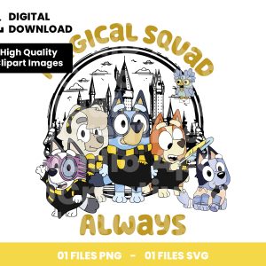 01 Clipart - Magical Squad Always Bluey Hufflepuff