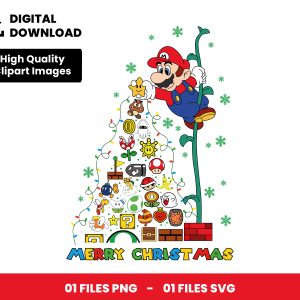 01 Clipart - Mario Bros Christmas