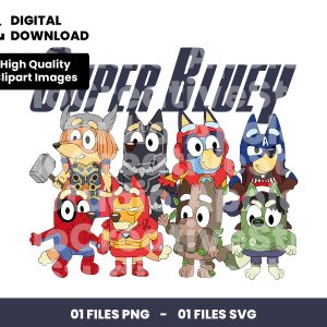 01 Clipart - Super Bluey