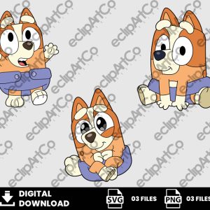 03 Clipart - Baby Bingo Png, Baby Bingo Svg, Bluey Png, Bluey Svg