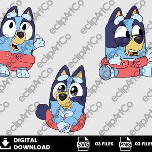 03 Clipart - Baby Bluey Png, Baby Bluey Svg, Bluey Png, Bluey Svg