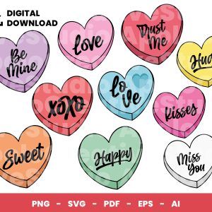 10 Clipart - Candy Heart