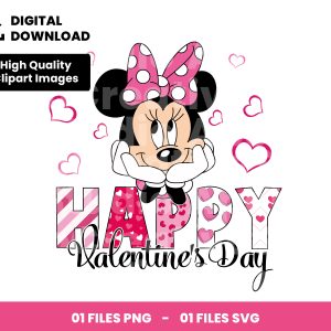 01 Clipart - Happy Valentines Day Minnie