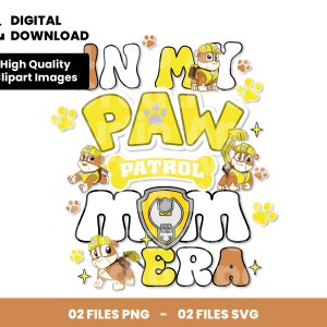 01 Clipart - In My Paw Patrol Mom Era - Rubble