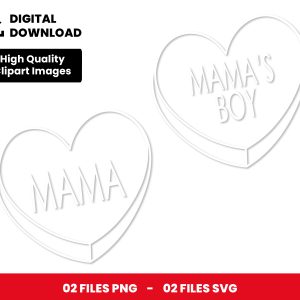 02 Clipart - Mama love, Mama's Boy Love White
