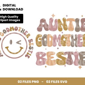 02 Clipart - Auntie Godmother Bestie