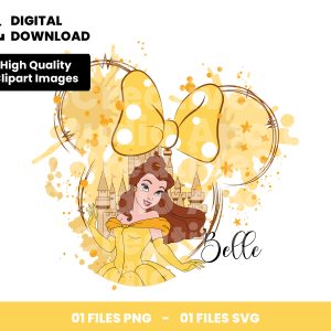 01 Clipart - Belle - Disney