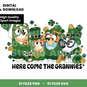 01 Clipart - Bluey - Here Come The Grannies st Patricks day