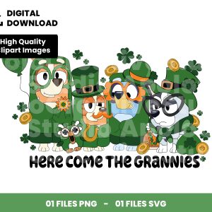 01 Clipart - Bluey - Here Come The Grannies st Patricks day