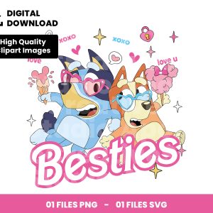 01 Clipart - Bluey and Bingo Besties