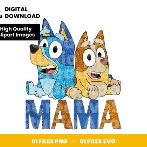 01 Clipart - Bluey and Bingo - MAMA