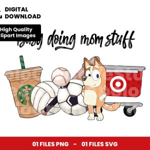 01 Clipart - Busy Doing Mom Stuff, Chilli - Baseball, Volleyball and Soccer
