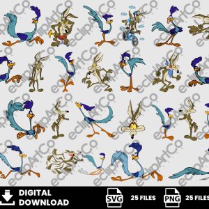 25 Clipart - Wile E. Coyote and the Road Runner Svg, Wile E. Coyote and the Road RunnerWile E. Coyote and the Road RunnerPng
