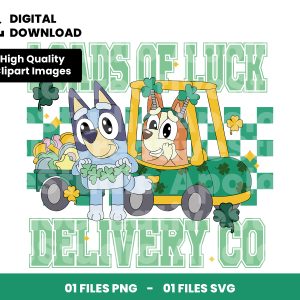01 Clipart - Loads Of Luck Delivery Co - Bluey
