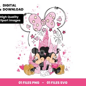 01 Clipart - Mickey and Minnie Love