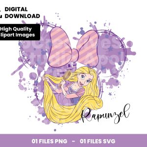01 Clipart - Rapunzel - Disney