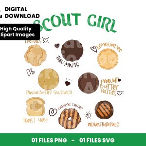 01 Clipart - Scout Girl Cookie