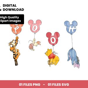01 Clipart - Winnie the Pooh and friends - Pooh