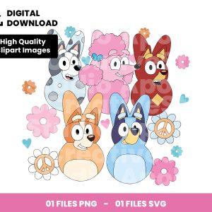 01 Clipart - Bluey Easter Day