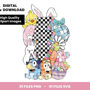 01 Clipart - Bluey Easter Day