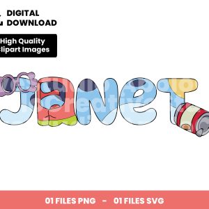 01 Clipart - Bluey Janet - Bluey
