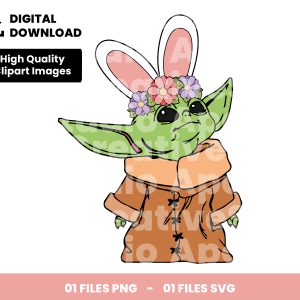 01 Clipart - Grogu Easter Day