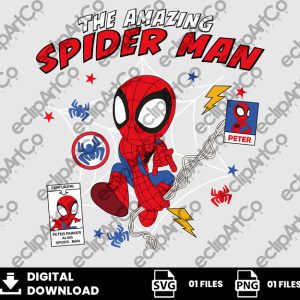 01 Clipart - The Amazing SpiderMan Svg, Peter Parker Svg, Spidey Svg, SpiderMan Svg